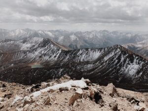 Photo of La Plata Peak under overcast skies.